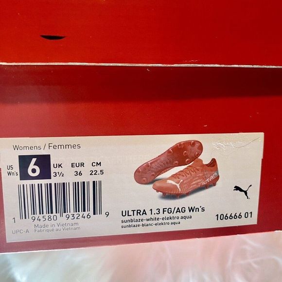 New Puma Womens ULTRA 1.3 FG/AG - 10666601 - Soccer Cleats - Fast Ship US Size 6 - Picture 7 of 8